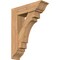 Ekena Millwork Merced Traditional Smooth Bracket w/ Offset Brace, Western Red Cedar, 7 1/2"W x 26"D x 34"H BKT0806X26X34MRC01SWR - alternate 1